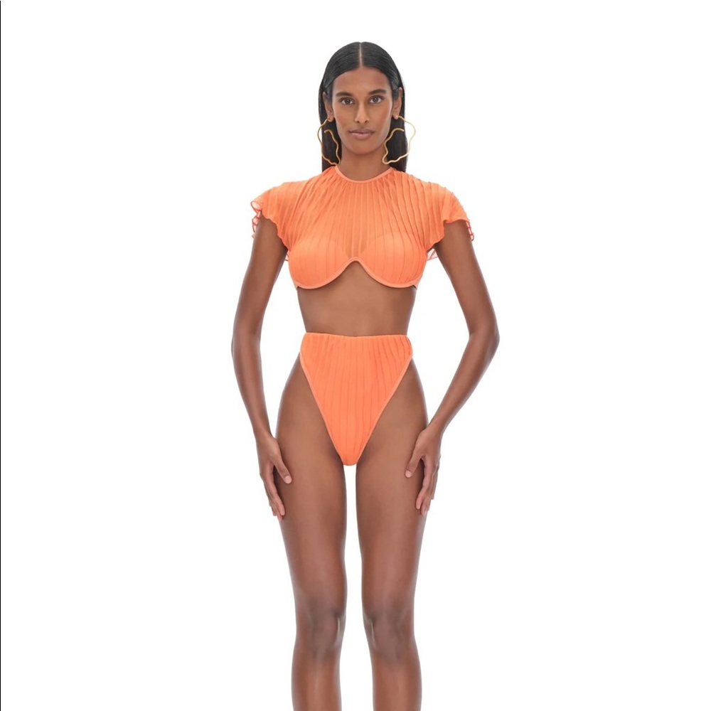 Andrea Iyamah Gara Bikini in Peach